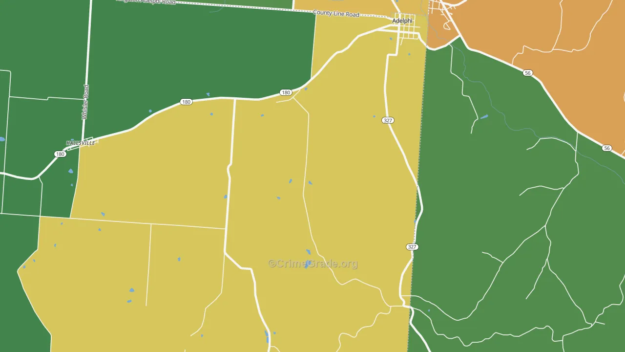 Hallsville, OH Map of Theft Rates