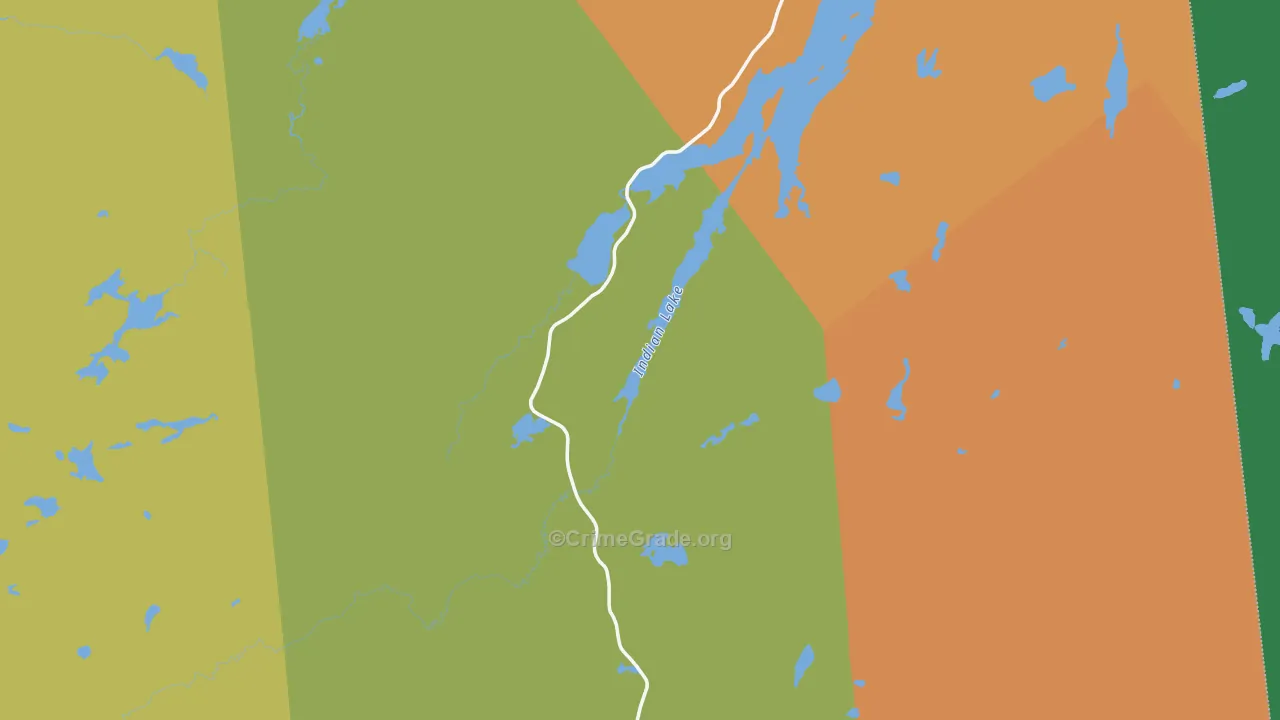 Hamilton County, NY Map of Theft Rates