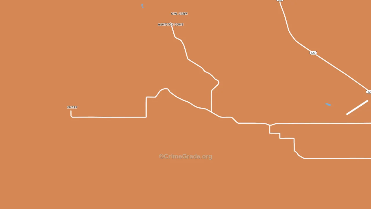Hamilton Dome, WY Map of Theft Rates