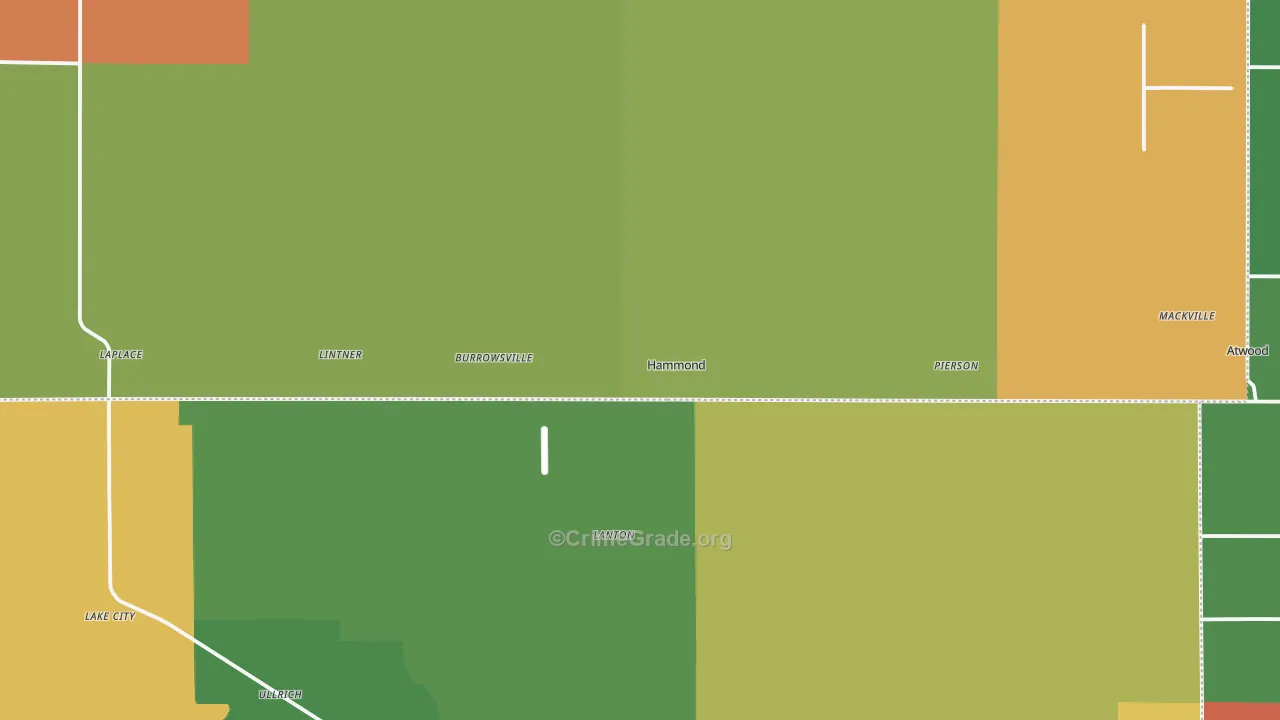 Hammond, IL Map of Theft Rates