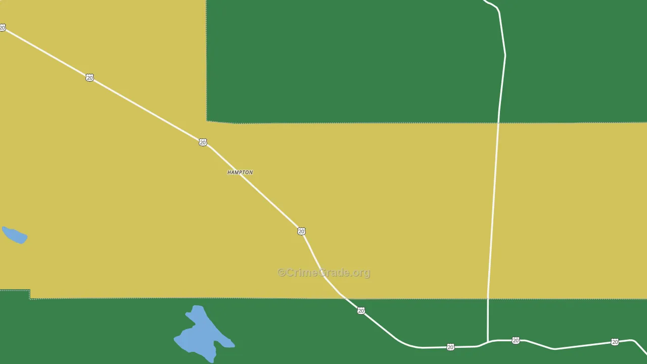 Hampton, OR Map of Theft Rates