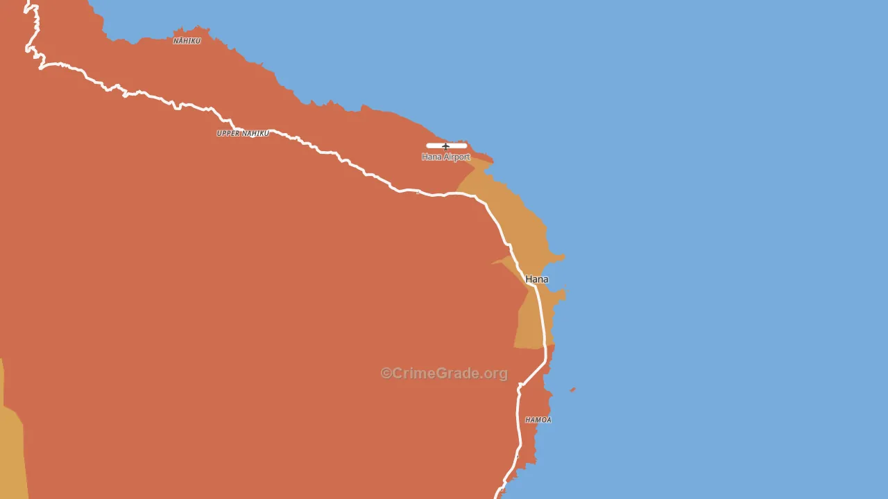 Hana, HI Map of Theft Rates