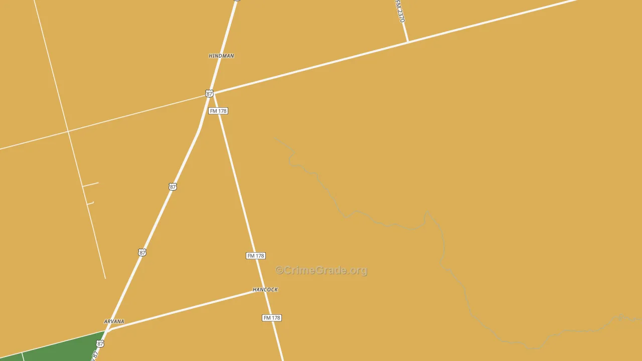 Hancock, TX Map of Theft Rates