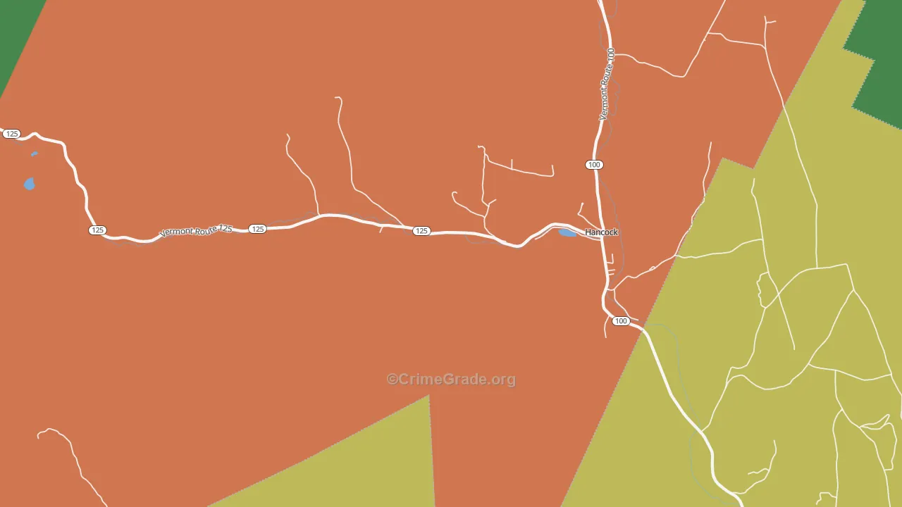 Hancock, VT Map of Theft Rates