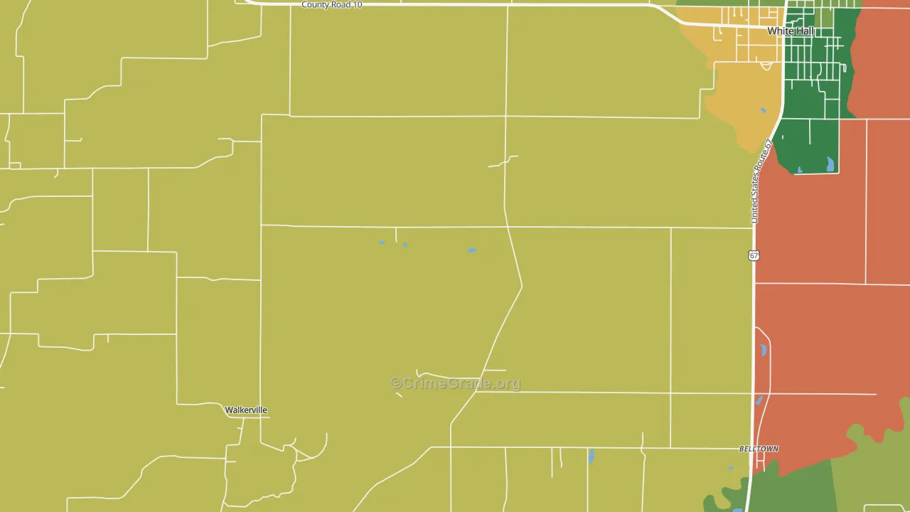 Hanks Station, IL Map of Theft Rates
