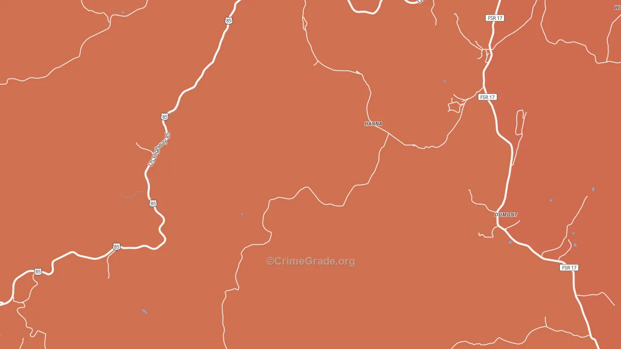 Hanna, SD Map of Theft Rates