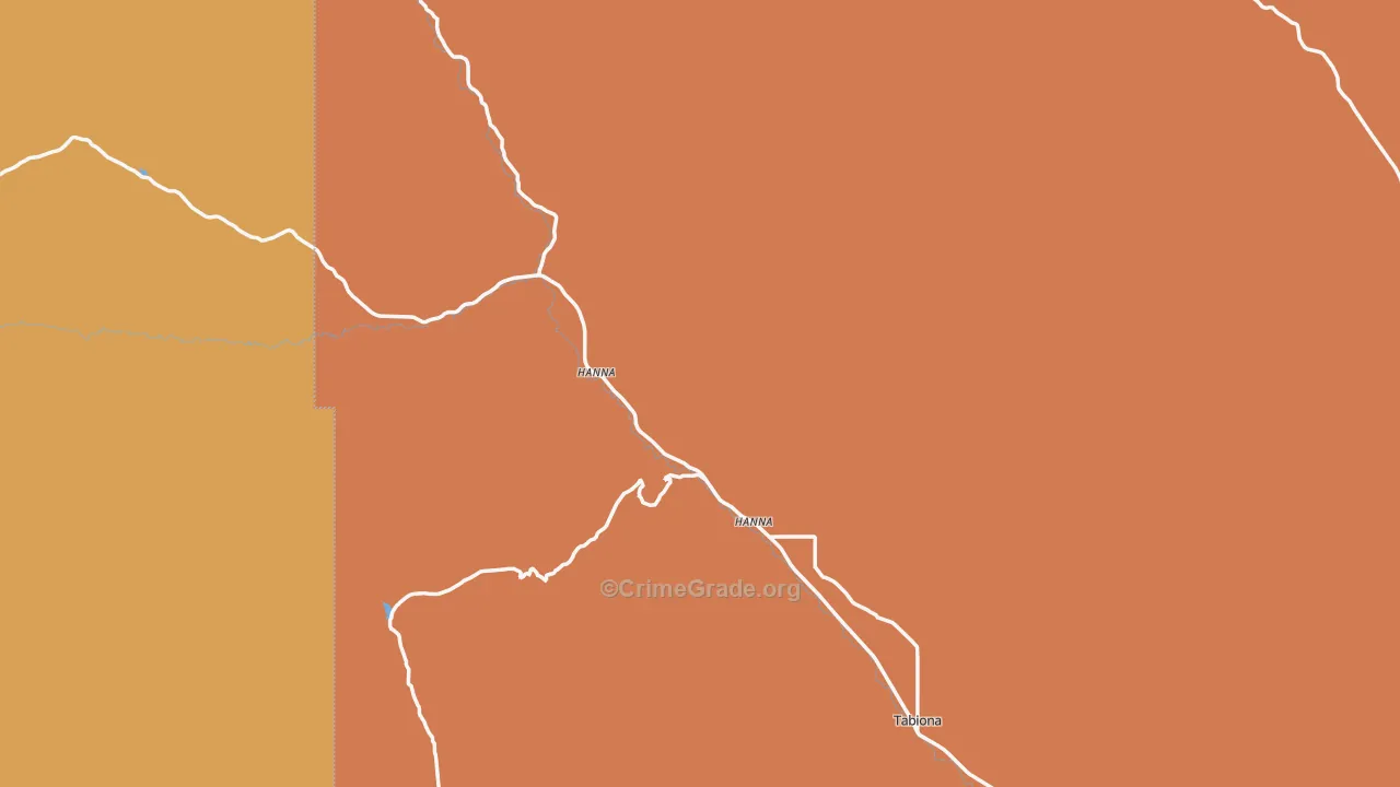 Hanna, UT Map of Theft Rates
