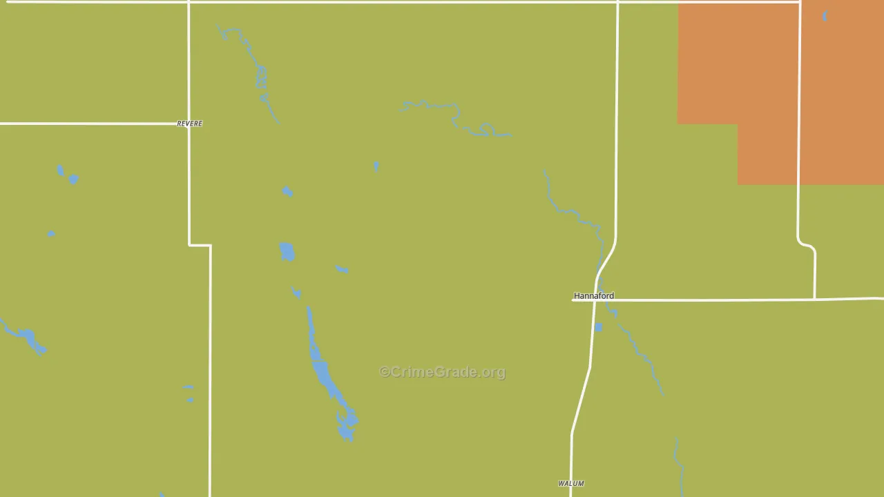 Hannaford, ND Map of Theft Rates
