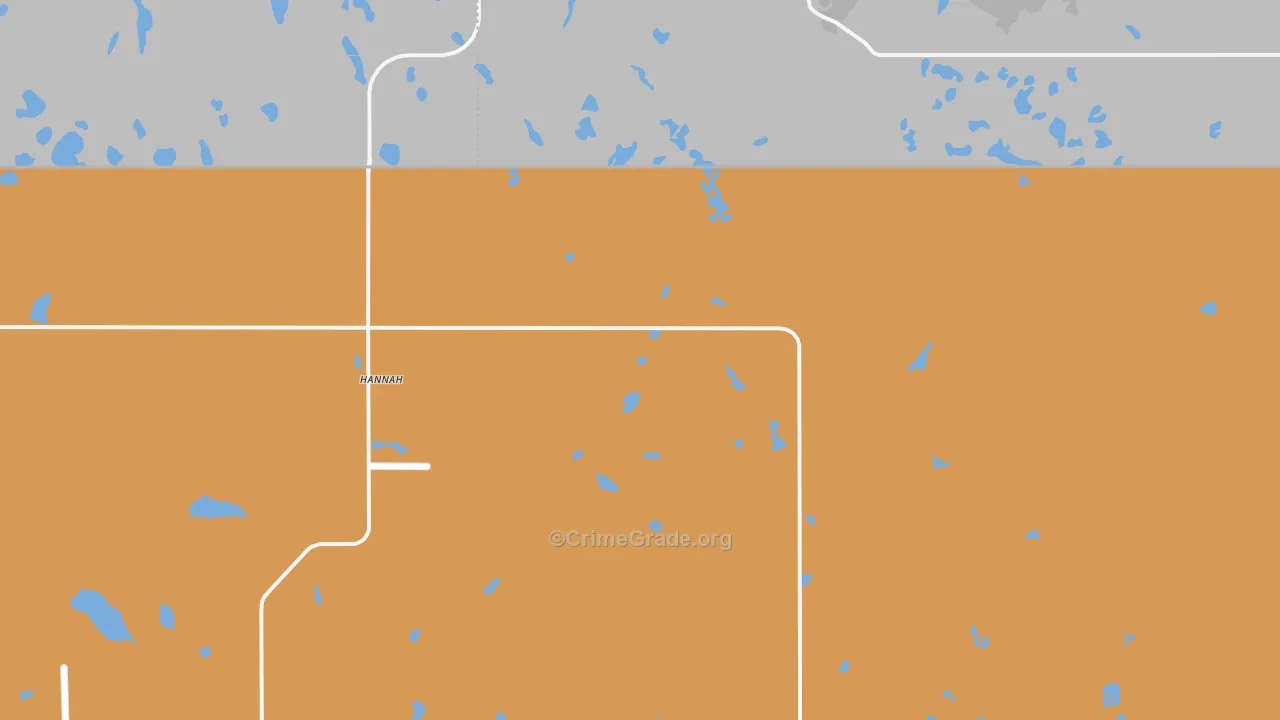 Hannah, ND Map of Theft Rates