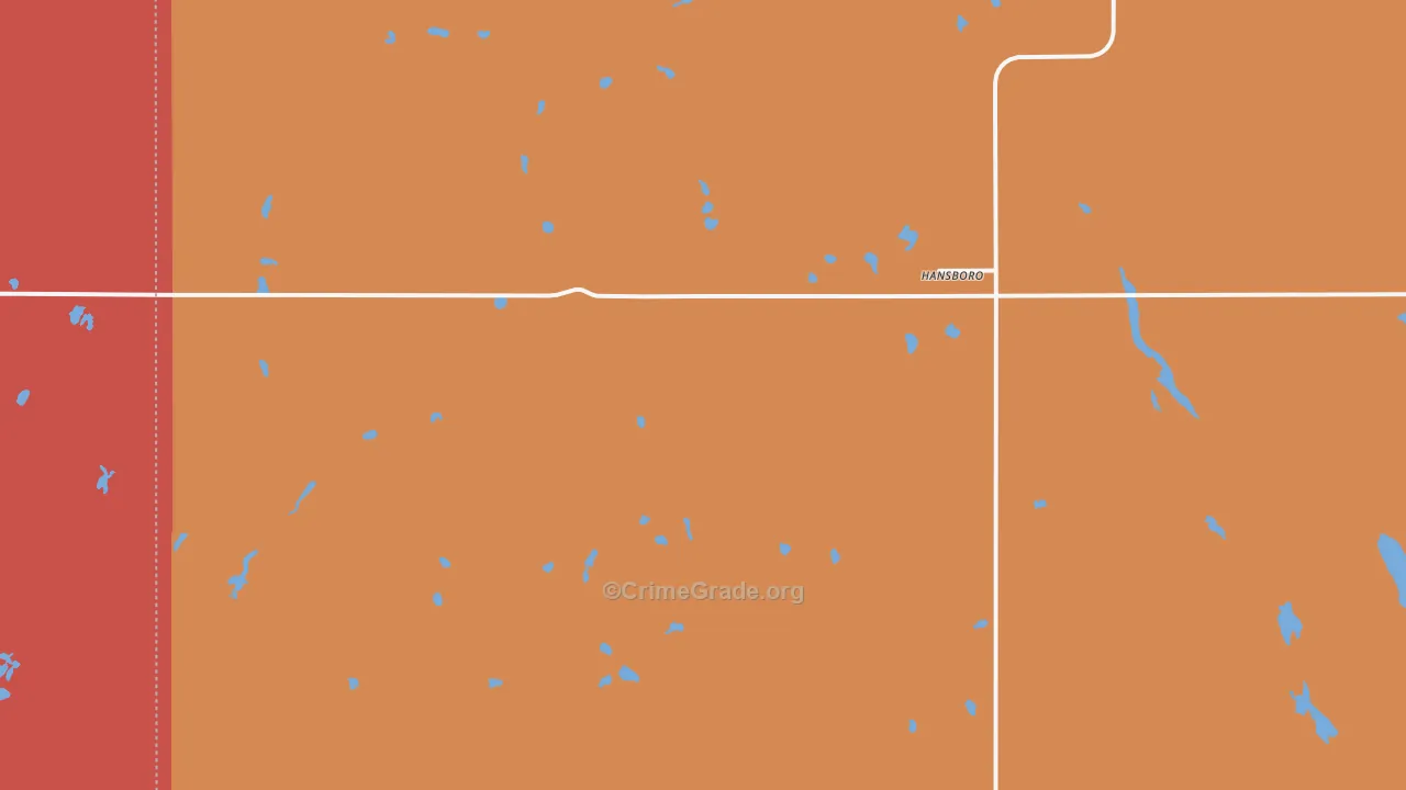 Hansboro, ND Map of Theft Rates