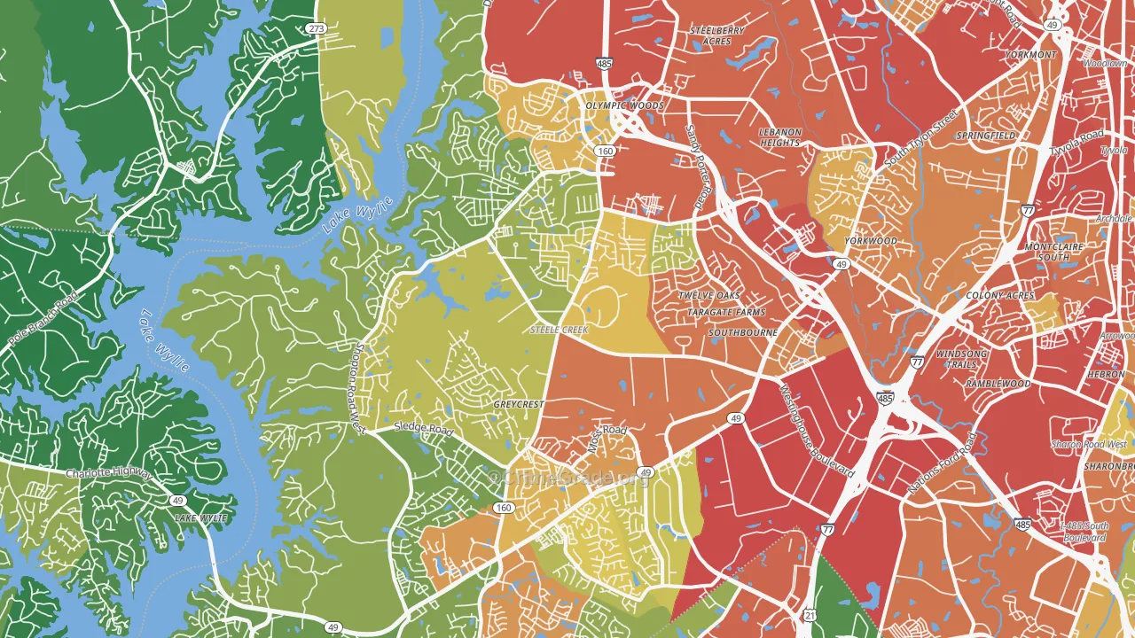 Harbor House, Charlotte, NC Map of Theft Rates