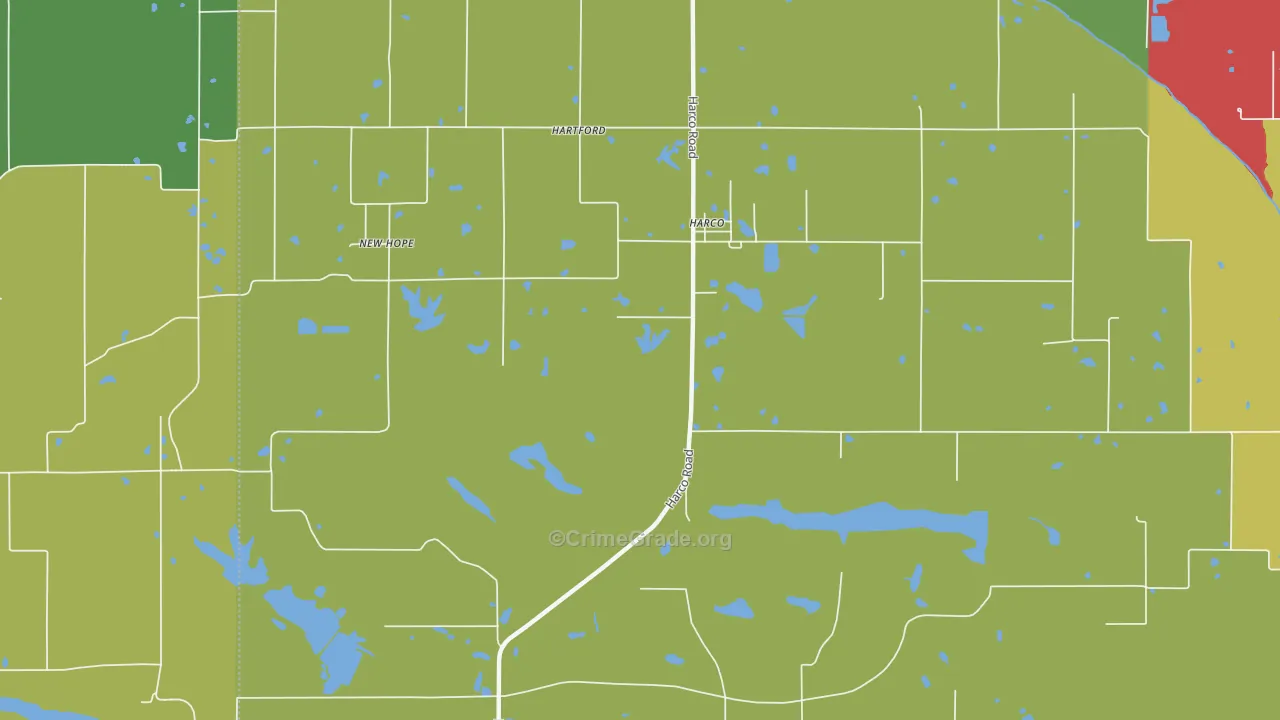 Harco, IL Map of Theft Rates