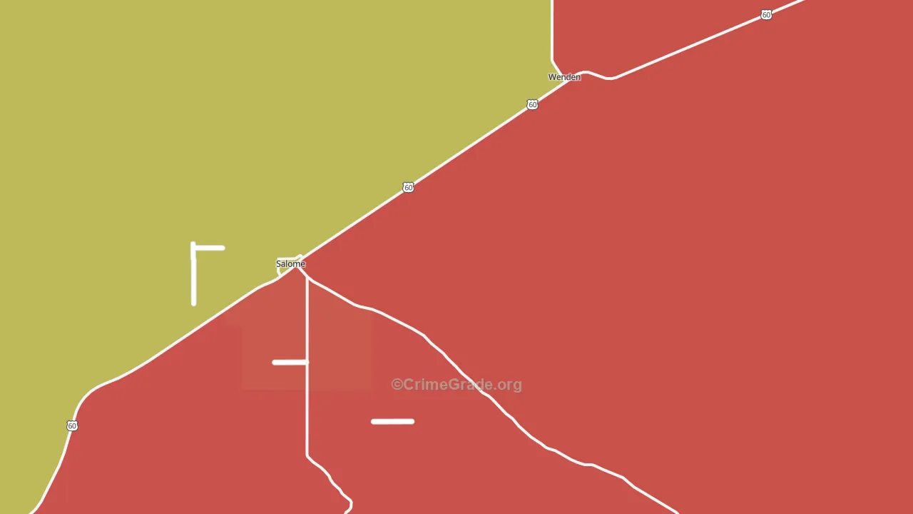 Harcuvar, AZ Map of Theft Rates