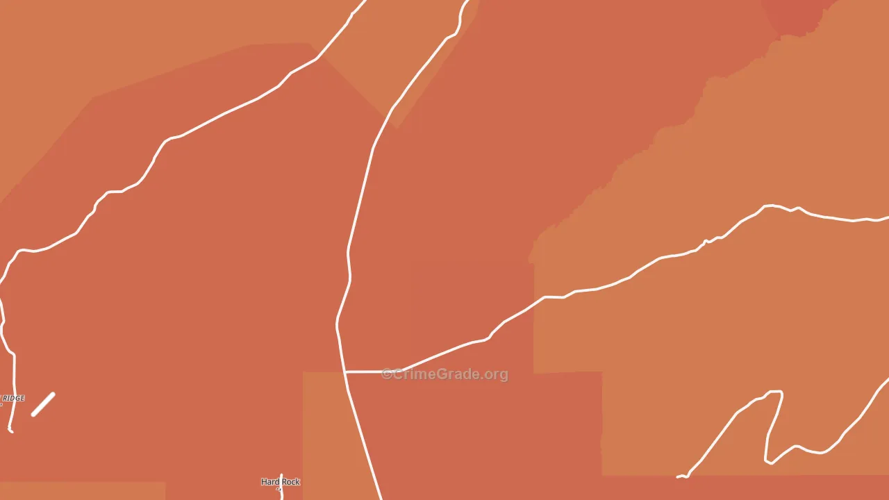 Hard Rocks, AZ Map of Theft Rates