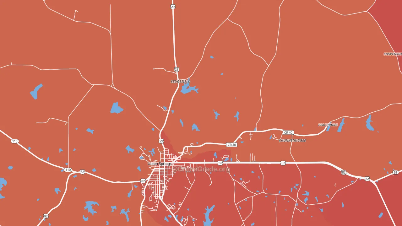 Hardaway, AL Map of Theft Rates