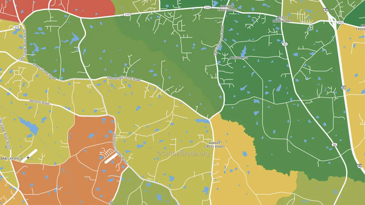 Hardee Cross Roads, NC Map of Theft Rates