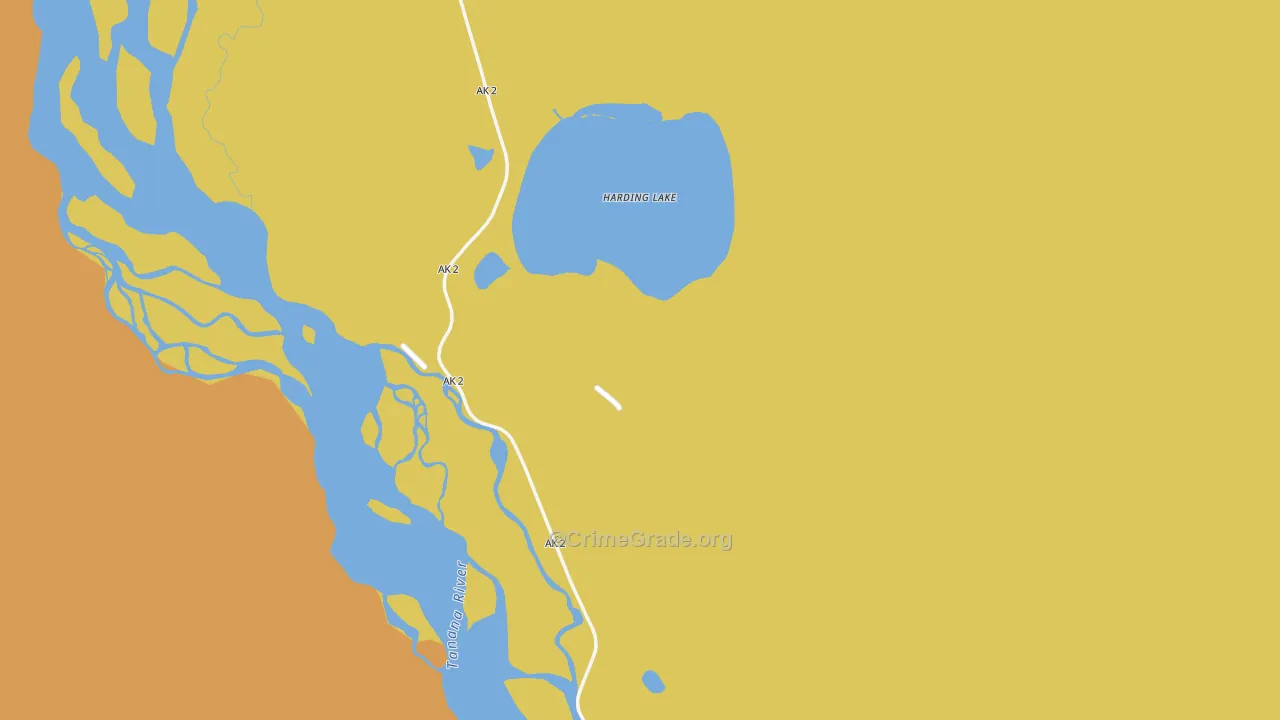 Harding-Birch Lakes, AK Map of Theft Rates