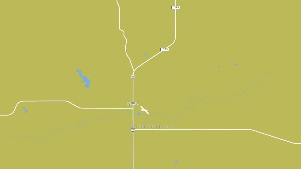 Harding County, SD Map of Theft Rates