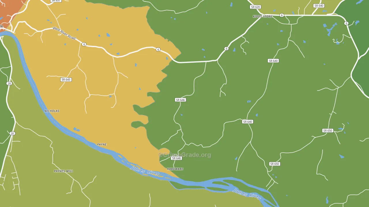 Hardware, VA Map of Theft Rates