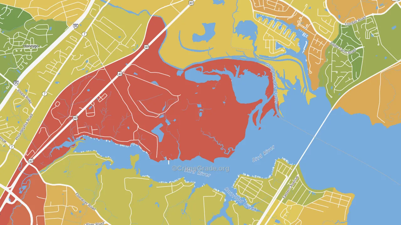 Harewood Park, MD Map of Theft Rates