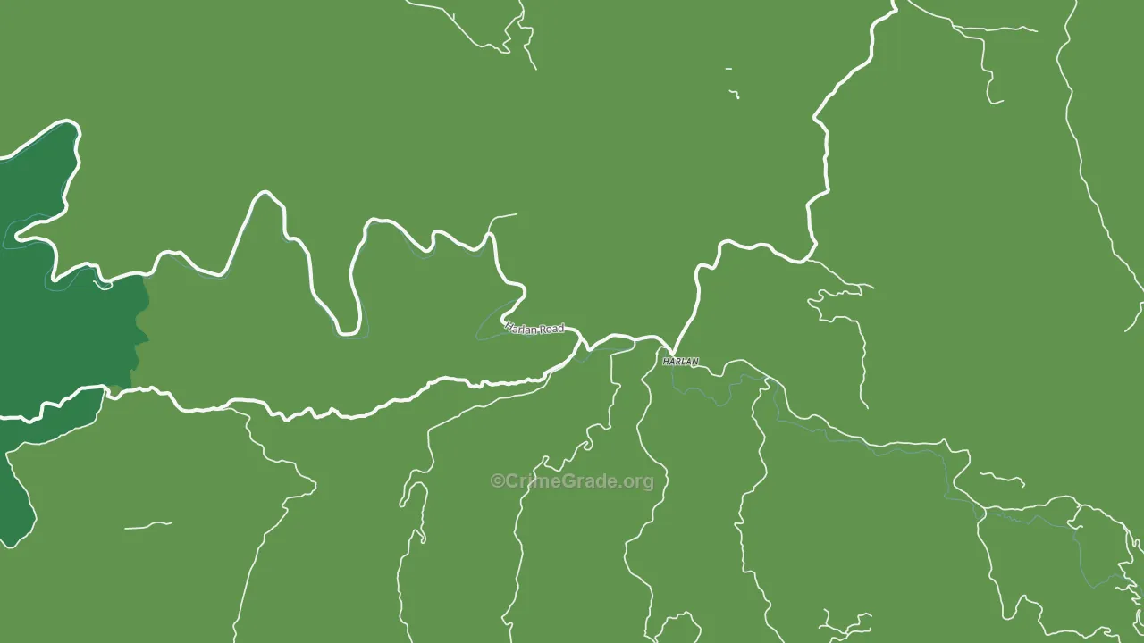 Harlan, OR Map of Theft Rates