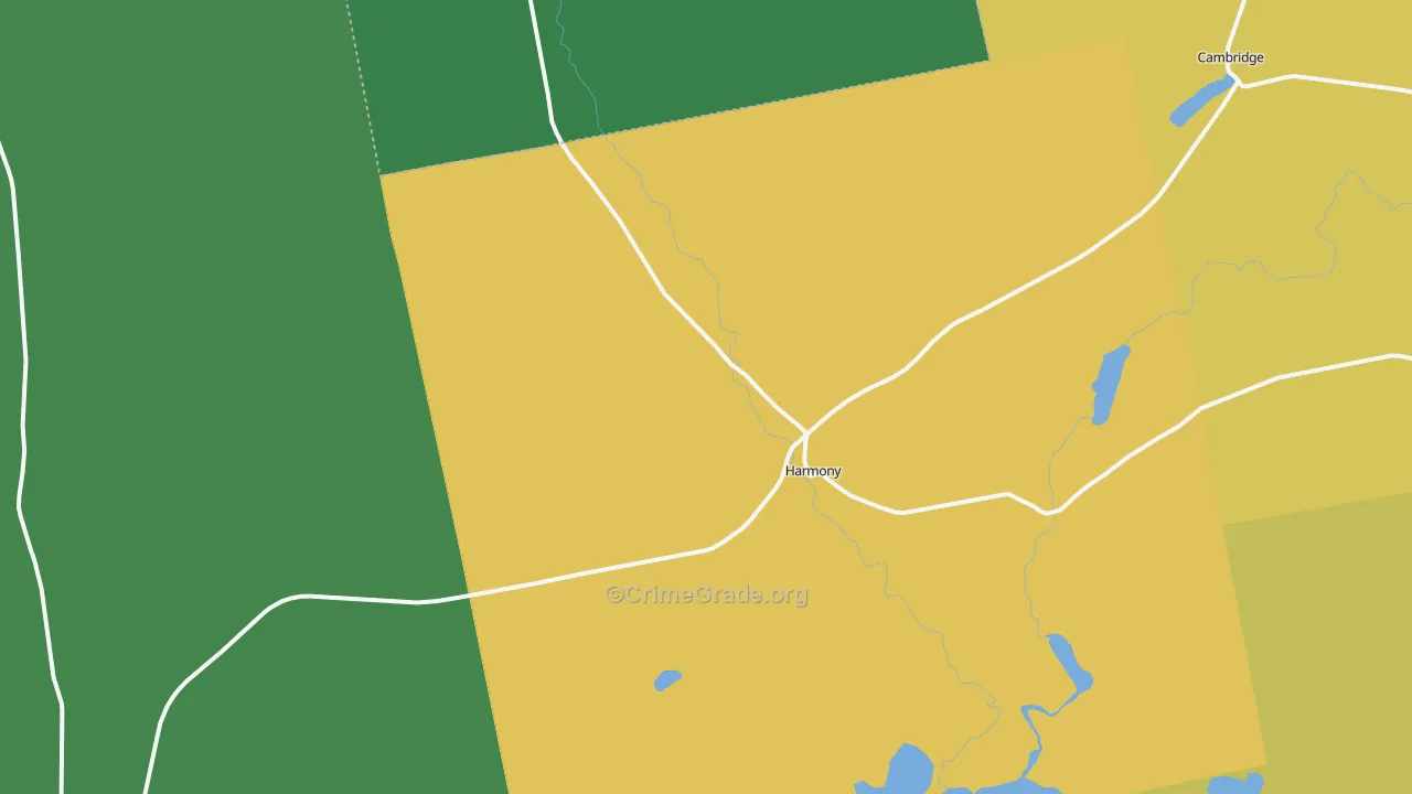 Harmony, ME Map of Theft Rates