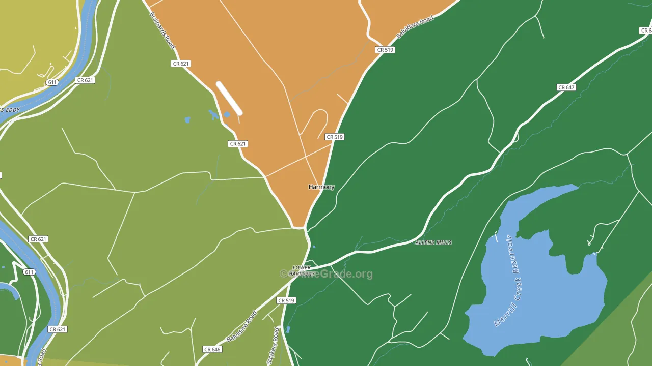 Harmony, NJ Map of Theft Rates