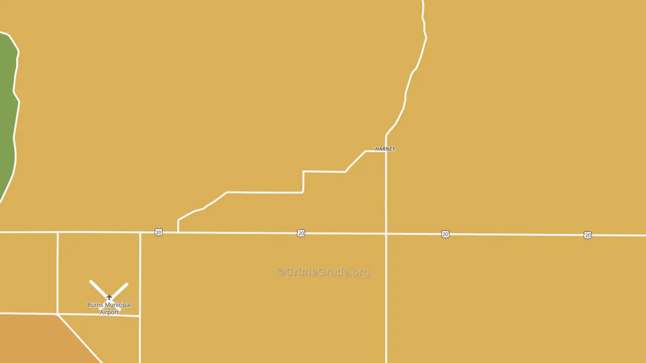 Harney, OR Map of Theft Rates