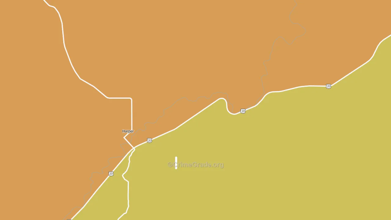 Harper, OR Map of Theft Rates