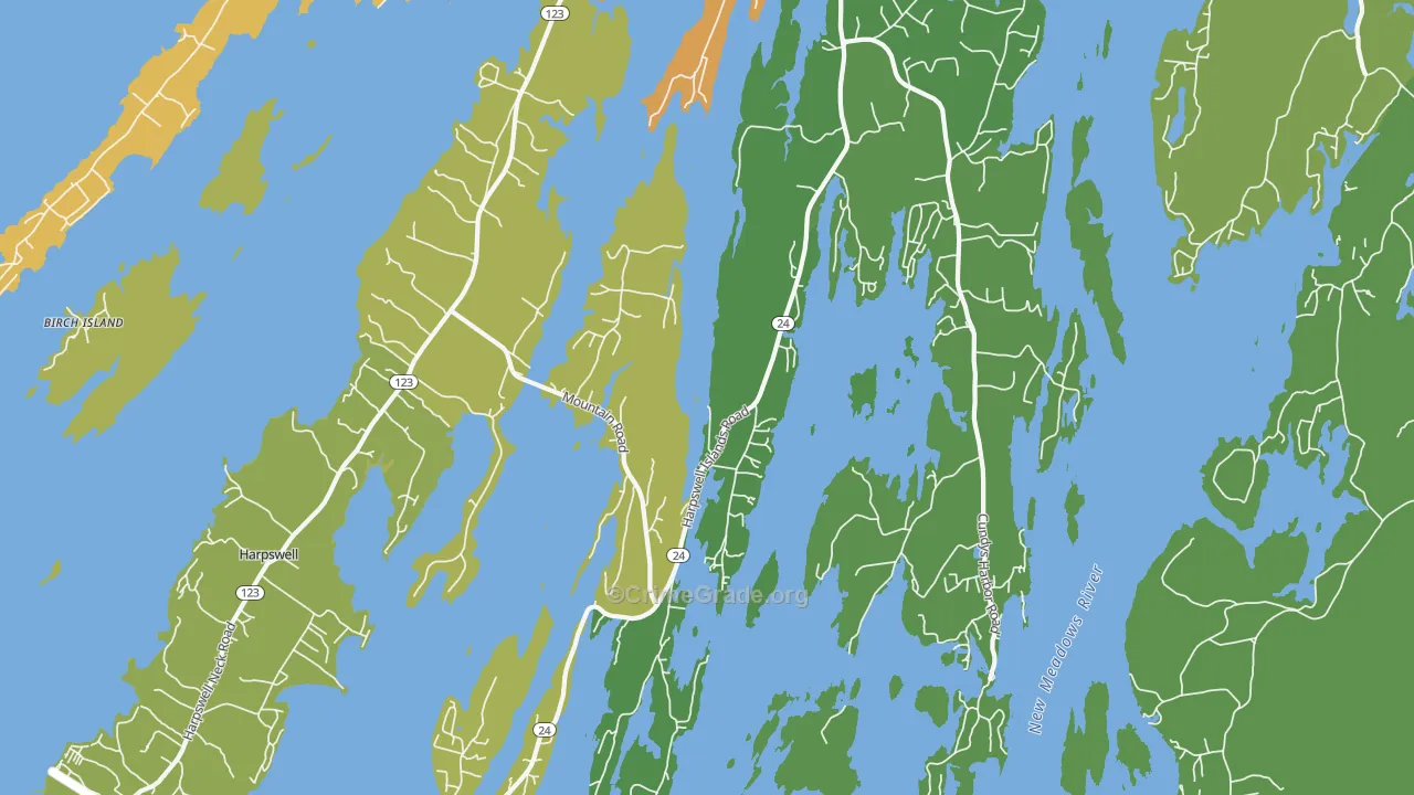 Harpswell, ME Map of Theft Rates
