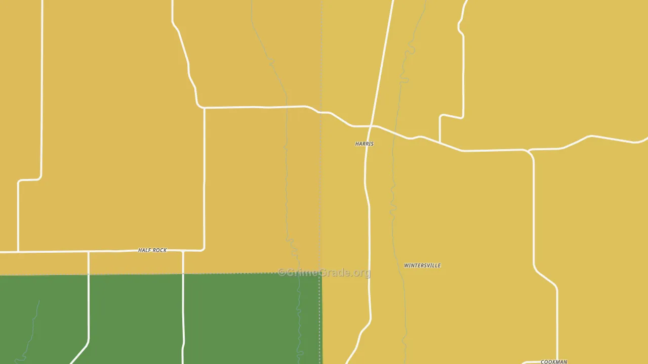 Harris, MO Map of Theft Rates