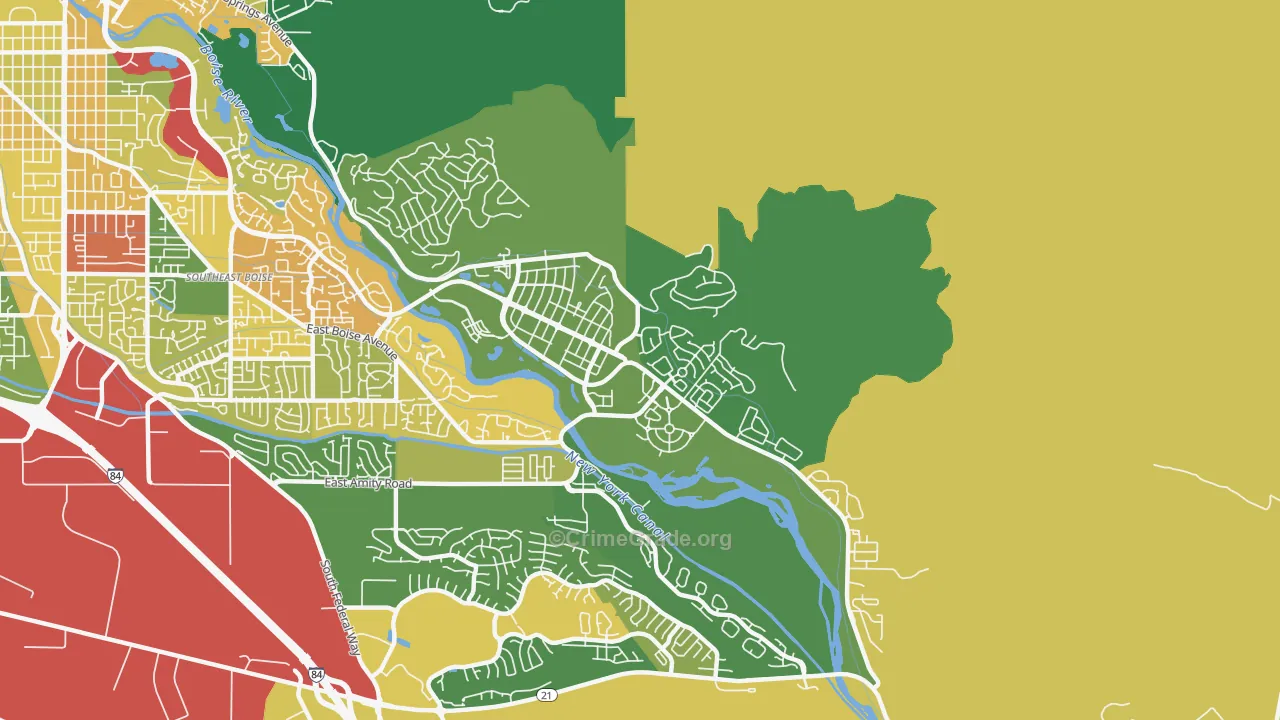 Harris Ranch, Boise, ID Map of Theft Rates