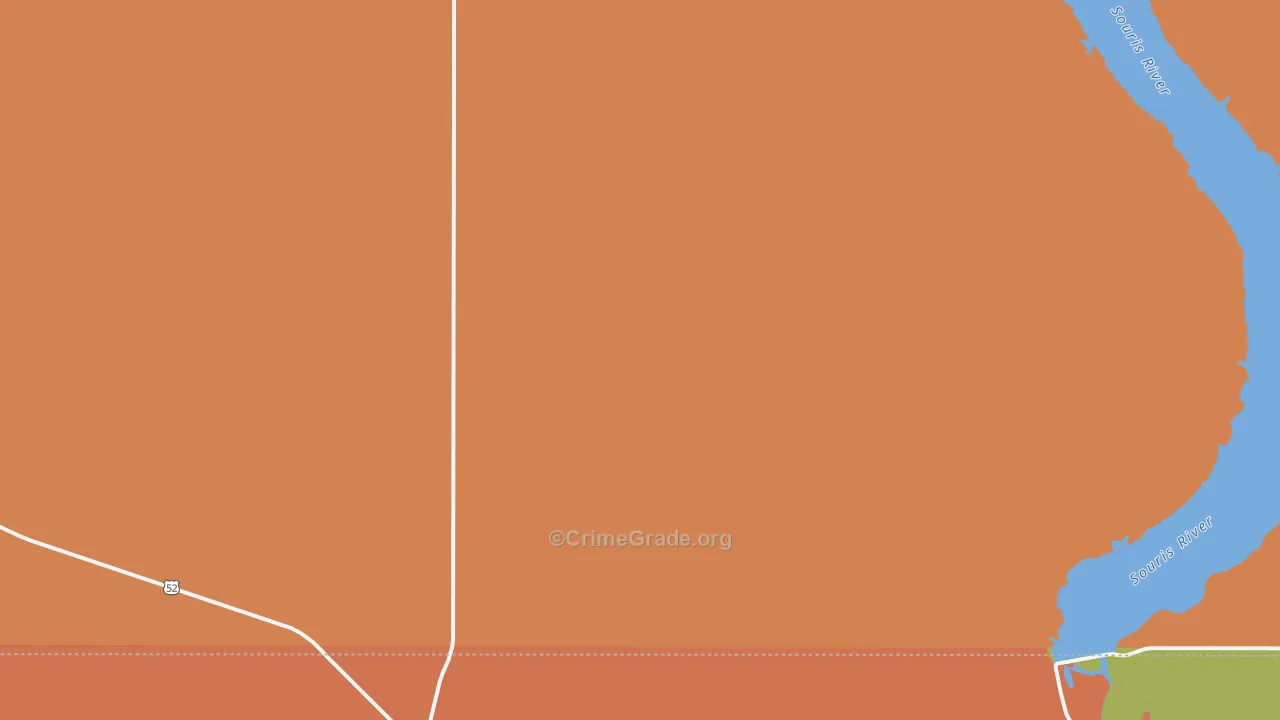 Hartland, ND Map of Theft Rates