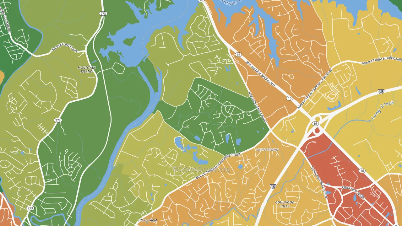 Harwood Lane, Charlotte, NC Map of Theft Rates