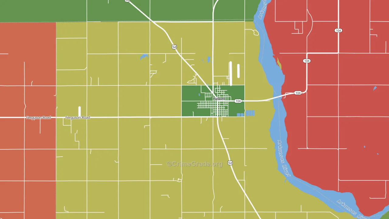 Haskell, OK Map of Theft Rates