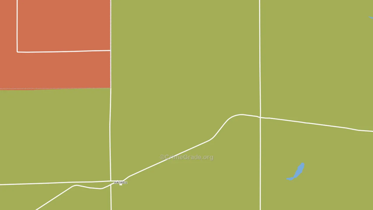 Haswell, CO Map of Theft Rates
