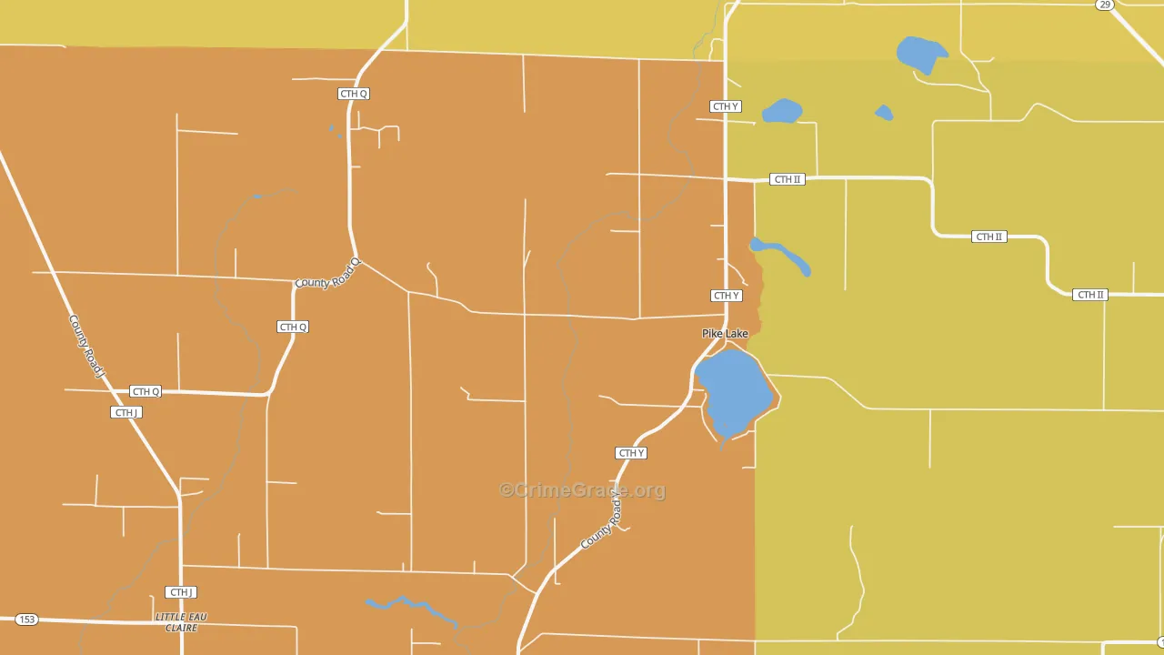 Hatley, WI Map of Theft Rates