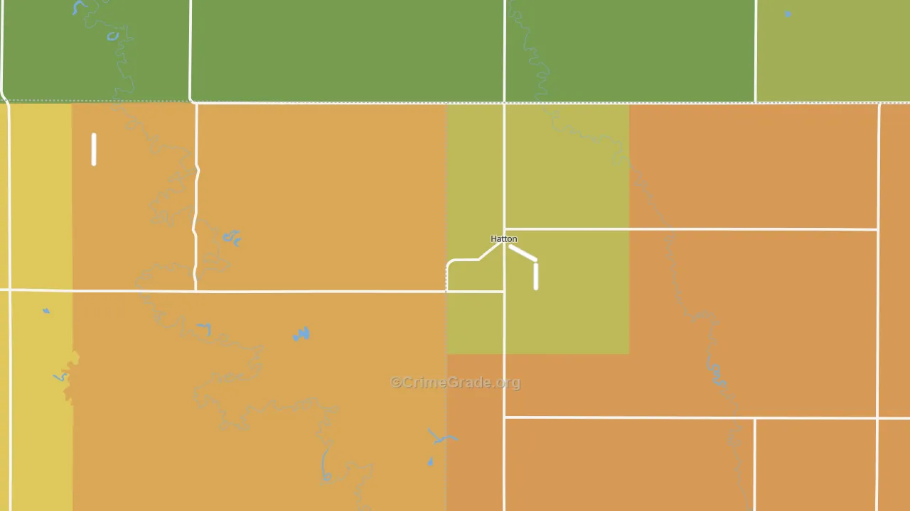 Hatton, ND Map of Theft Rates