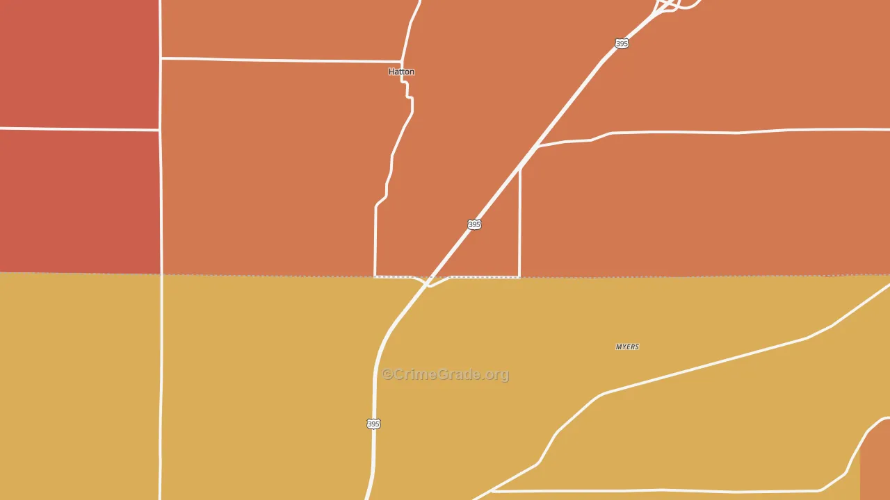 Hatton, WA Map of Theft Rates