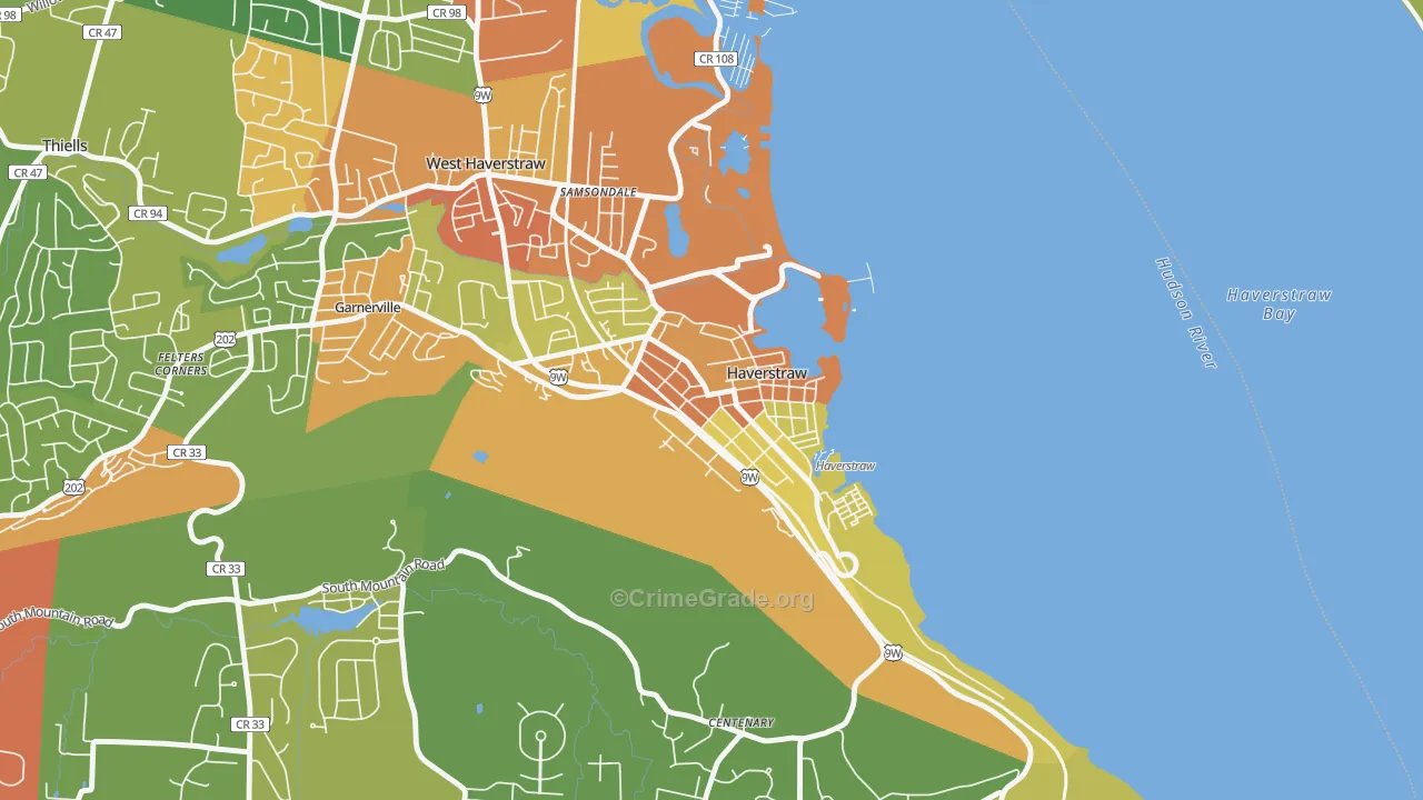 Haverstraw, NY Map of Theft Rates