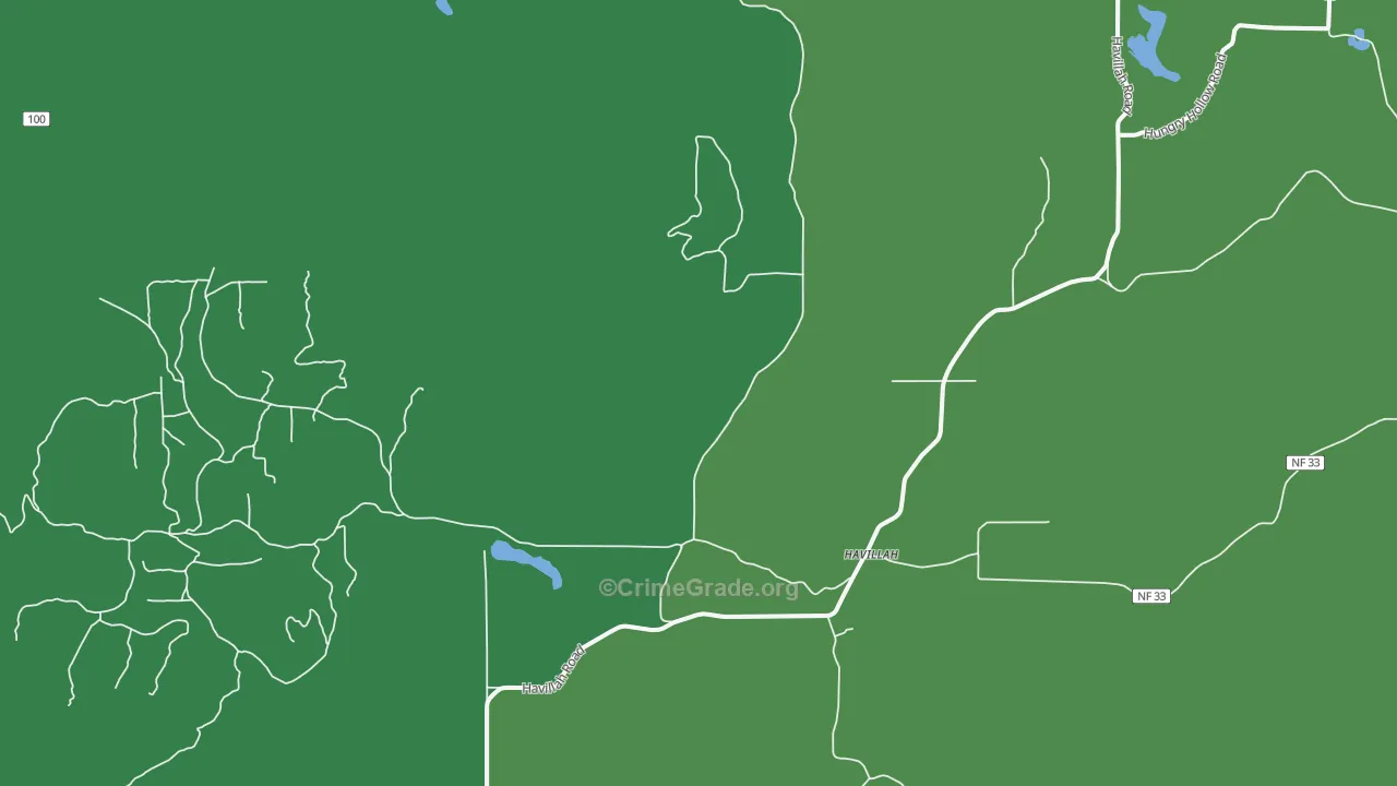 Havillah, WA Map of Theft Rates