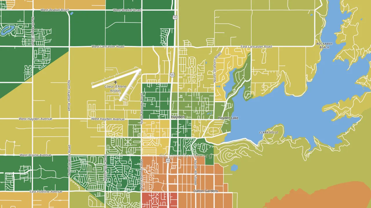 Hayden, ID Map of Theft Rates