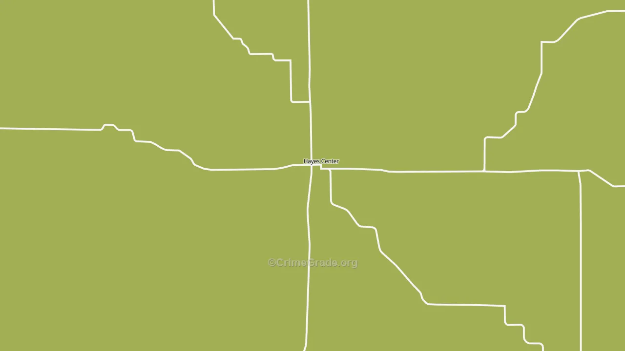 Hayes Center, NE Map of Theft Rates