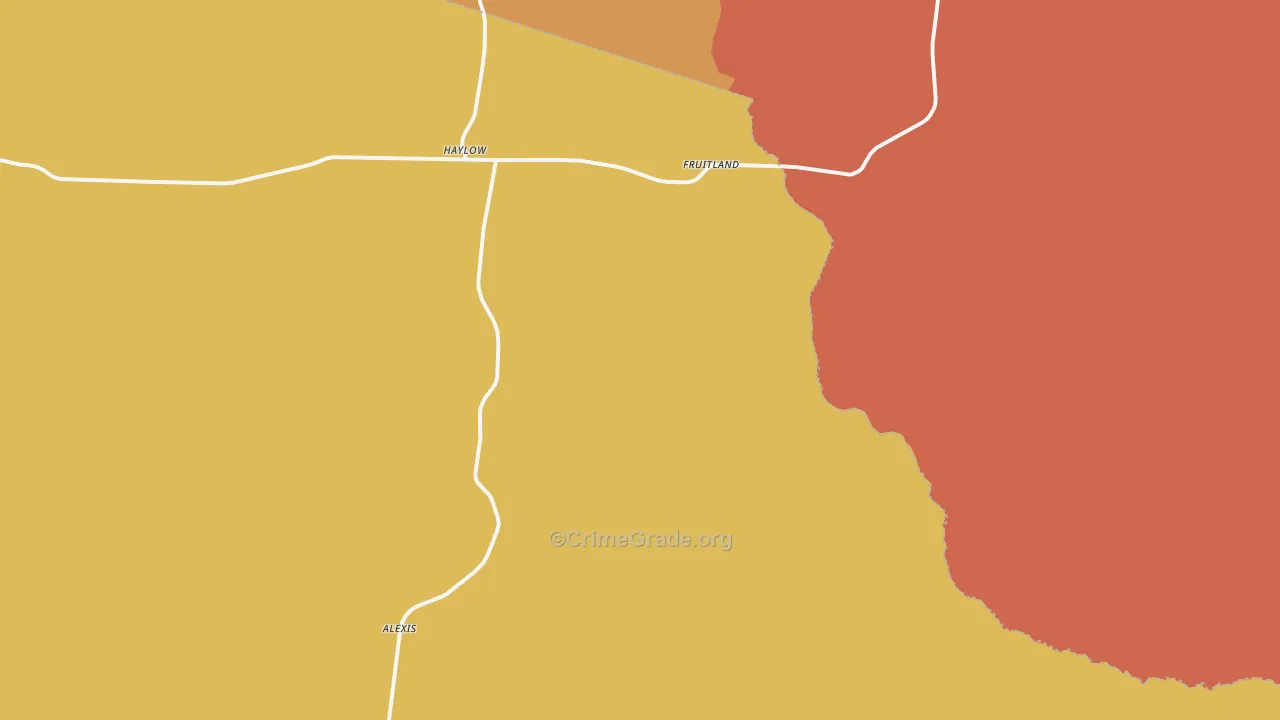 Haylow, GA Map of Theft Rates