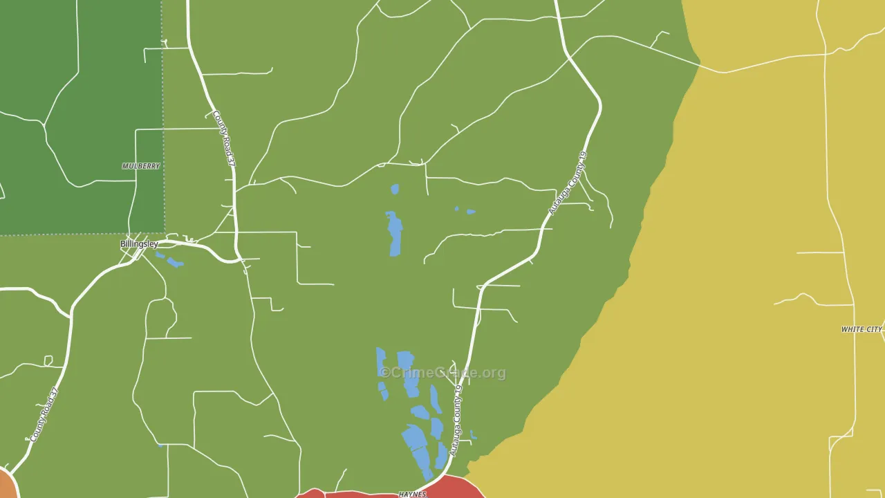 Haynes, AL Map of Theft Rates