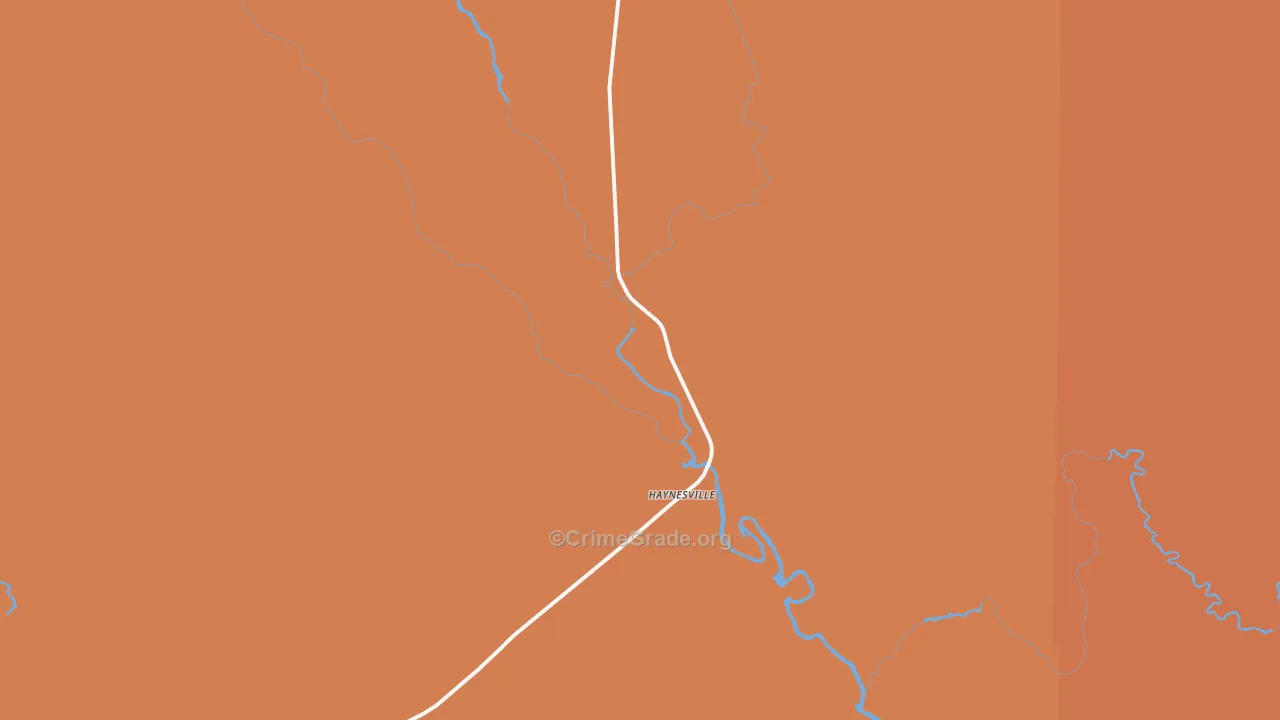 Haynesville, ME Map of Theft Rates