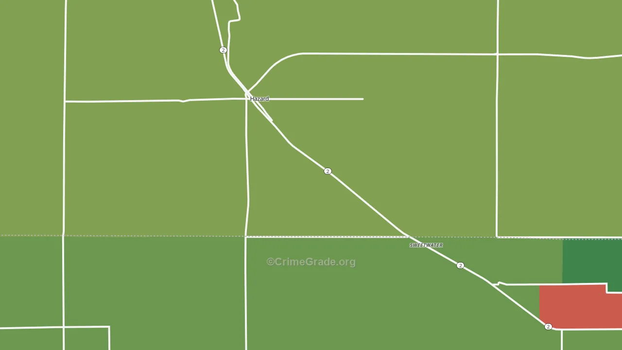 Hazard, NE Map of Theft Rates