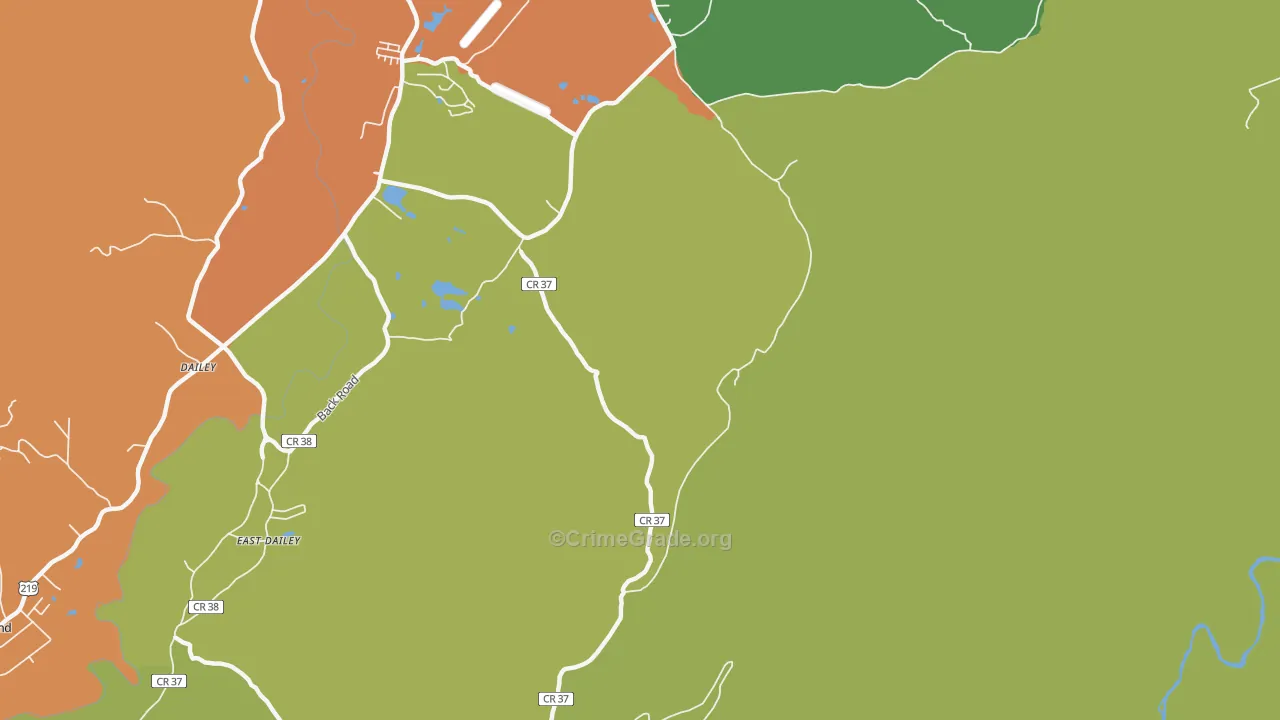 Hazelwood, WV Map of Theft Rates
