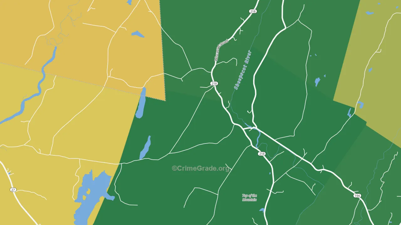 Head Tide, ME Map of Theft Rates