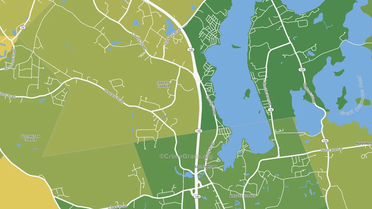 Heaven Heights, MA Map of Theft Rates